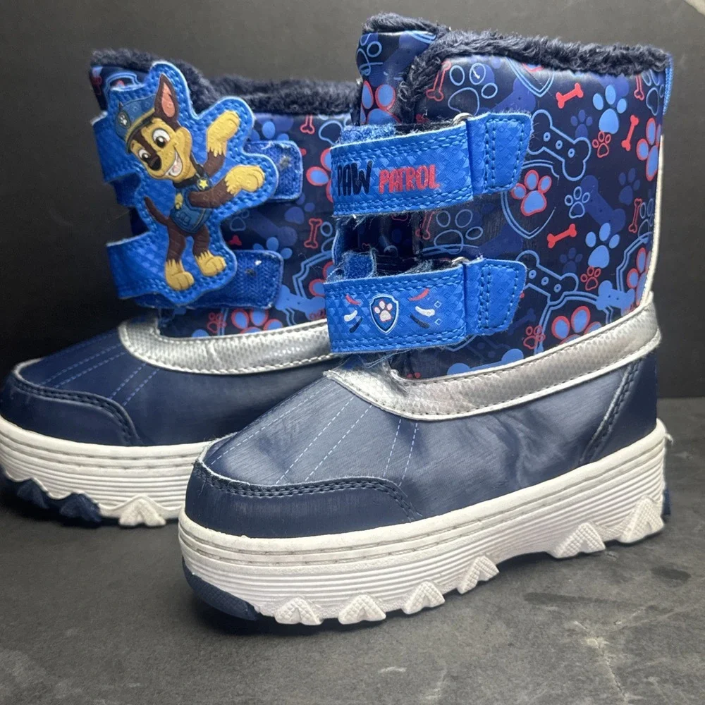 Nickelodeon Paw Patrol Marshall Light-Up Fleece Lined Boots Toddler Size‎ 9